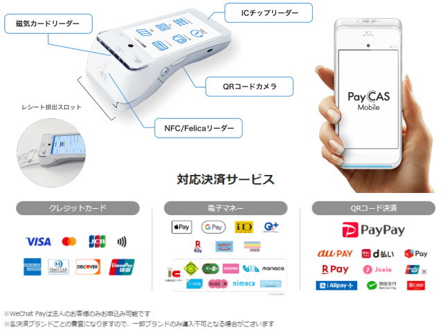 1台で多種多様な決済に対応可能な話題の端末「PayCAS Mobile」とは？